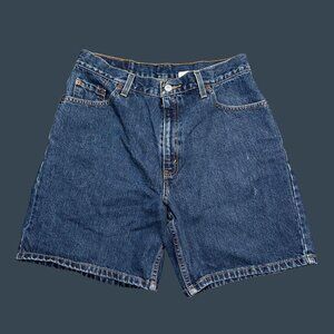 Levis 550 Womens Denim Shorts Relaxed Fit Size 12 Medium Wash Cotton Casual Vint